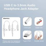 Pack Usb C To 3.5Mm Headphone Jack Adapter, Usb C To Aux Audio Dongle Cable Cord