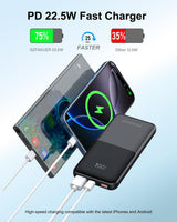 Charger,Slim 10000Mah Power Bank,22.5W Usb-C Fast Charging Battery Pack Iphone 1