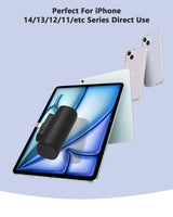Mini Portable Charger Built-In Connector For Iphone 14/13 Series, 5000Mah Small