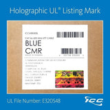 ICC ICCABR6EBL CAT6e CMR Riser 23AWG 100% Solid Pure Copper Unshielded Bulk Ethernet Cable, UTP, PoE++, 600 MHz, UL Certified, 1000' Reelex Pull Box, Blue
