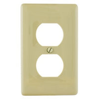 Hubbell NPJJ8I Jumbo 1-Gang Duplex Wall Plate, Ivory