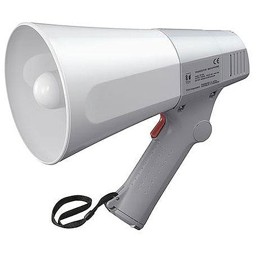 TOA ER-520 Hand Grip Type Megaphone with Removable Microphone, 15W Output, Grey