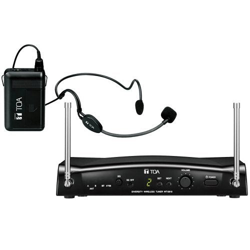 TOA WS5325HAMRM1D00 16-Channel UHF Wireless System with WT-5810(M) Tuner, WM-5325(M) Rechargeable Transmitter and WH-4000H Headset Microphone