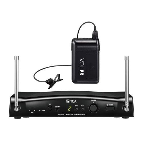 TOA WS5325UAMRM1D00 16-Channel UHF Wireless System includes WT-5810(M) Tuner, WM-5325(M) Rechargeable Transmitter and YP-E5300 Unidirectional Lavalier Microphone