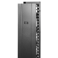 Hubbell VM818 MAX Series Vertical Cable Manager with Cable Basket, Single-Sided, 8" Wide x 18" Deep, RR, Black