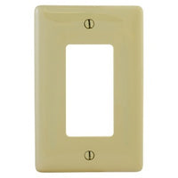 Hubbell NPJJ26I Wall Plate, Jumbo Ivory, Single-Gang Decorator Configuration