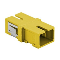 Hubbell FANSCSSC12Y Fiber Optic Cable Connector, SC Simplex Snap Mount Zirconia, 12-Pack, Yellow