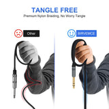 TRS Stereo Cable 2 Pack 10FT — Balanced Noise-Free Audio Cable for Guitar, Mixer