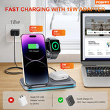 3 In 1 Charging Station Lphone Fast Foldable Charging Stand For Multiple Devices