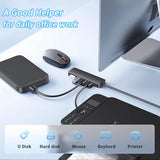 Hub, 4-Port USB Hub USB Splitter USB Expander for Laptop, Xbox, Flash