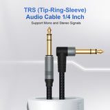 TRS Stereo Cable 2 Pack 10FT — Balanced Noise-Free Audio Cable for Guitar, Mixer