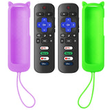 Of 2) Replacement Remote Control For Roku Tv With Soft Protective Silicone Cover