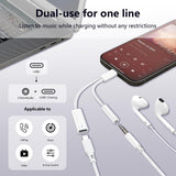 To 3.5Mm Headphone And Charger Adapter, 2-In-1 Usb Type C To Aux Jack Dongle Cab