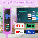 Of 2) Replacement Remote Control For Roku Tv With Soft Protective Silicone Cover