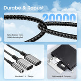 To 3.5Mm Headphone And Charger Adapter, 3 In 1 Dual Type C Aux Splitter Charger