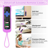 Of 2) Replacement Remote Control For Roku Tv With Soft Protective Silicone Cover