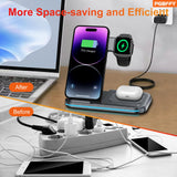 3 In 1 Charging Station Lphone Fast Foldable Charging Stand For Multiple Devices