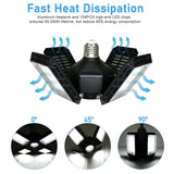 Garage Light,150W Deformable Garage Ceiling Lights,15000Lm, 4 Adjustable Panels,