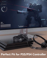 Headphone Mic Splitter Adapter - [1 Male To 2 Female] Headset Splitter Pc Gaming