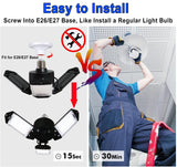Light, 80W 8000 Lumen Ceiling Lights With 3 Adjustable Panels, 6500K Daylight Li