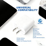 Usb-C Charger Block With Extra Usb-A Port (White, 1Pcs), Type C Power Adapter Fo