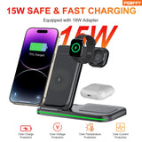 3 In 1 Charging Station Lphone Fast Foldable Charging Stand For Multiple Devices