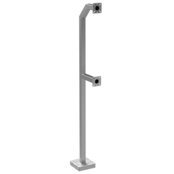 PEDESTAL PRO 72-9C-DSP-SS 72" Dual Height Stainless Pedestal - Single Channel