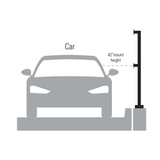 PEDESTAL PRO 72-DSP-3-04-04 72" Low Profile Dual Height Pedestal for Semi Trucks