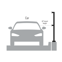 PEDESTAL PRO 72-DSP-3-04-04 72" Low Profile Dual Height Pedestal for Semi Trucks