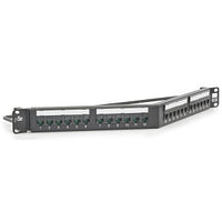 Hubbell HP5E24A Patch Panels, Cat5E, 24-Port, UniversalWiring, Angled