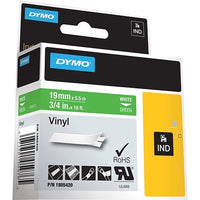 DYMO 1805420 Label, Rhino 3/4" Green Vinyl, White Print - DYMO