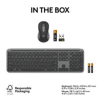 Logitech 920-013271 Signature Slim MK955 Combo for Business, Copilot Edition, Wireless Keyboard and Mouse, Graphite
