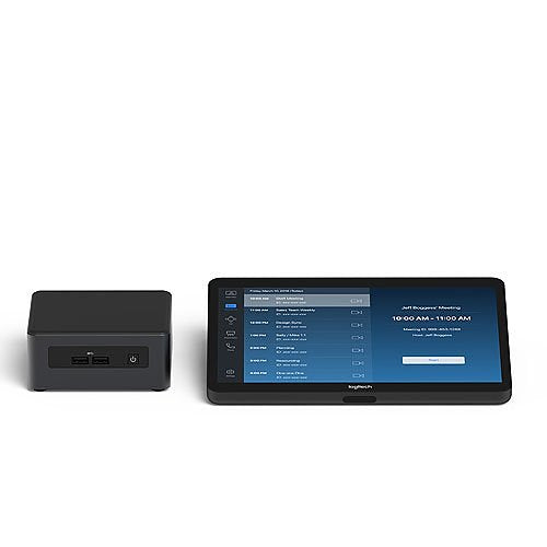 Logitech TIPZOMBASEINT Tap Solution for Zoom Rooms Base Bundle, Includes Tap IP, Cables, JumpStart and Mini PC with Intel NUC, No AV