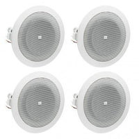 JBL Professional 8124 4" Full-Range In-Ceiling Loudspeaker, 4-Piece, White