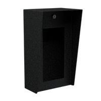 PEDESTAL PRO 814HOU-2NIP-01-CRS 8" x 14" Portrait Steel Housing, Black, fits 2N IP Safety or Force