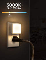Led Night Lights Plug Into Wall 2-Pack, 0.3W Plug In Night Light, Dusk To Dawn,