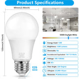 Led Light Bulbs, 100 Watt Equivalent Led Bulbs, Daylight White 5000K, 1500Lm, E2