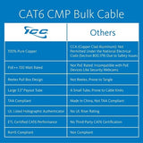 ICC ICCABP6VBL CAT6 UTP/CMR Copper Premise Cable, Bulk, 1000', 350MHz, Blue