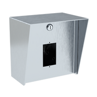 PEDESTAL PRO 88HOU-PPRO-01-304 8" x 8" Square Stainless Steel Housing Single Gang Cutout