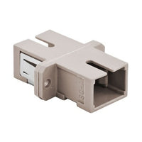 Hubbell FANSCSS12BE Screw Mount Fiber Adapter, SC Simplex, 12-Pack, Beige