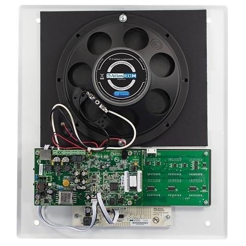 AtlasIED IP-8SCMF PoE+ Indoor Wall Mount IP Endpoint Speaker with LED Display, Talkback Microphone and LED Flashers