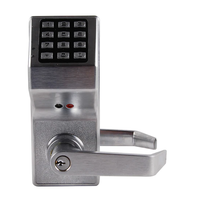 Napco DL3200 US26D Pushbutton Cylindrical Door Lock, Satin Chrome Finish