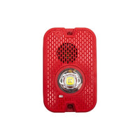 System Sensor P2GRKLED L-Series Outdoor Compact Wall-Mounted Horn Strobe, "FIRE", Red
