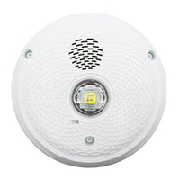 System Sensor PC2WKLED-P L-Series Outdoor Ceiling-Mounted Horn Strobe, "PLAIN", White
