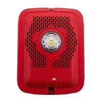 System Sensor SPSRKLED-P Outdoor LED Speaker Strobe Wall, Plain, Red