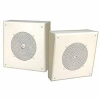 Bogen AMBSL1 1W Self-Amplified Slanted Metal Speaker, Off White
