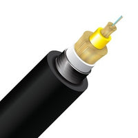 Cleerline 2ACS9125OS2PE SSF Armored Direct Burial Micro-Distribution LT Cable, 2 Strand, PE/OSP/Burial, 9/125, G657 A2/B2 OS2, Black, Spool, 1000'