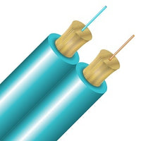 Cleerline D50125MOM3L-B SSF Duplex Cable LSZH-CPR I/O, 50/125, OM3, Aqua, Cut to Order