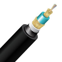 Cleerline TD012M3D9BN BendSafe Armored Direct Burial Distribution TB Cable, 12 Strand, PE/OSP/Burial, 50/125, OM3, Black, Spool, 1000'