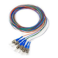 Cleerline PT-ST06-SM-3M Fiber Optic Pigtail Set, 6-Fiber OS2, Simplex ST/UPC to Blunt, 900 µm Buffered, (3.0m) 9.8'